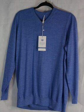 Blue Sky Clothing Blue 100% Wool Sweater SZ XL NWT